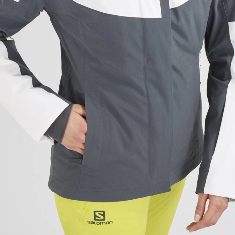 Chaquetas Aislantes Salomon Speed Mujer Blancos Negros | MX HCST869